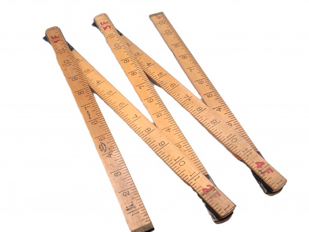 Vintage Holbro Folding Wooden Measure 5ft Ruler