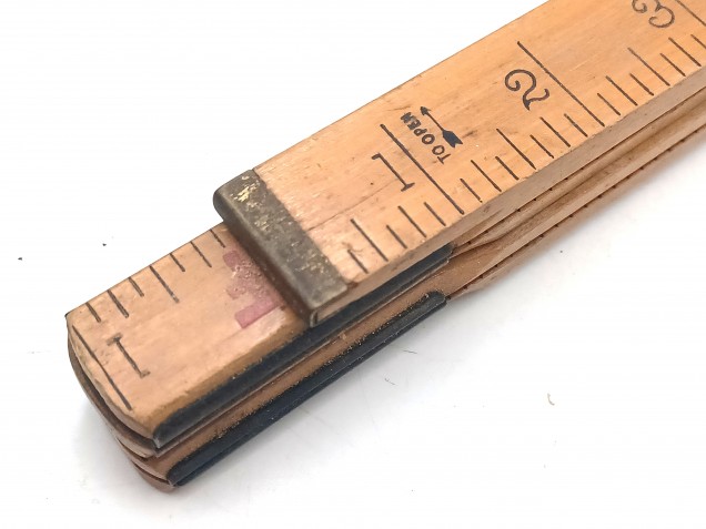 Vintage Holbro Folding Wooden Measure 5ft Ruler