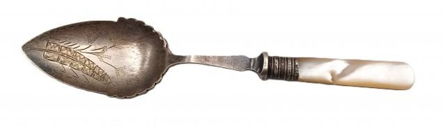 Vintage Jam Spoon With Mother Of Pearl Handle