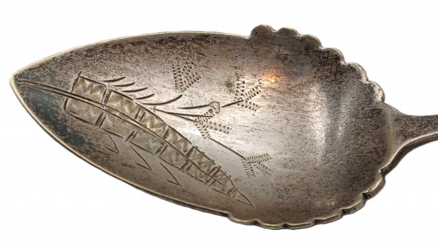 Vintage Jam Spoon With Mother Of Pearl Handle