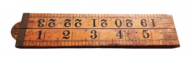 Rabone No. 1167 Boxwood 2ft 4 Fold Ruler Vintage Brass Fittings