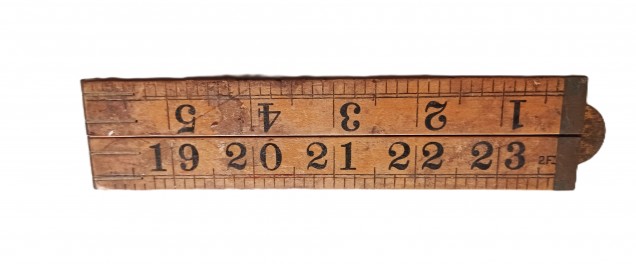 Rabone No. 1167 Boxwood 2ft 4 Fold Ruler Vintage Brass Fittings