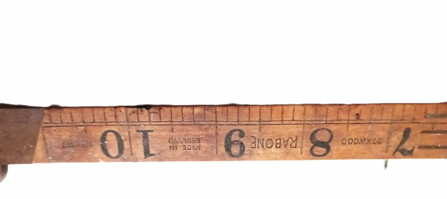Rabone No. 1167 Boxwood 2ft 4 Fold Ruler Vintage Brass Fittings