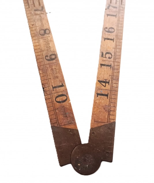 Rabone No. 1167 Boxwood 2ft 4 Fold Ruler Vintage Brass Fittings