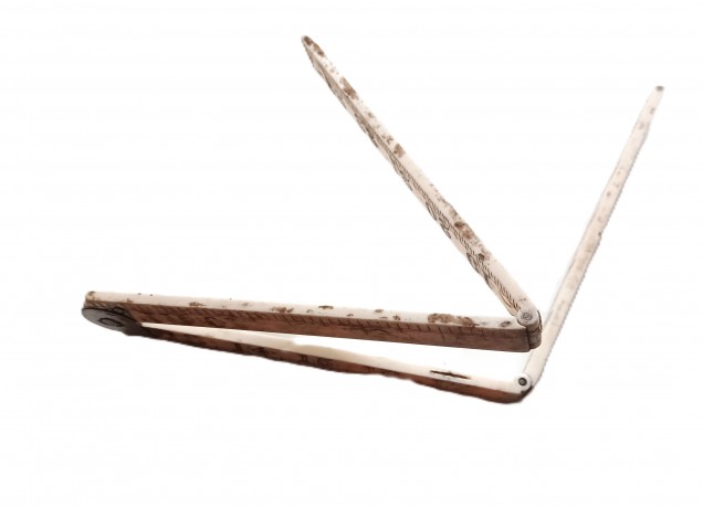 W M Marples & Sons Vintage 2 Foot Folding Ruler No. 2250 Circa 1966 Patent Pending