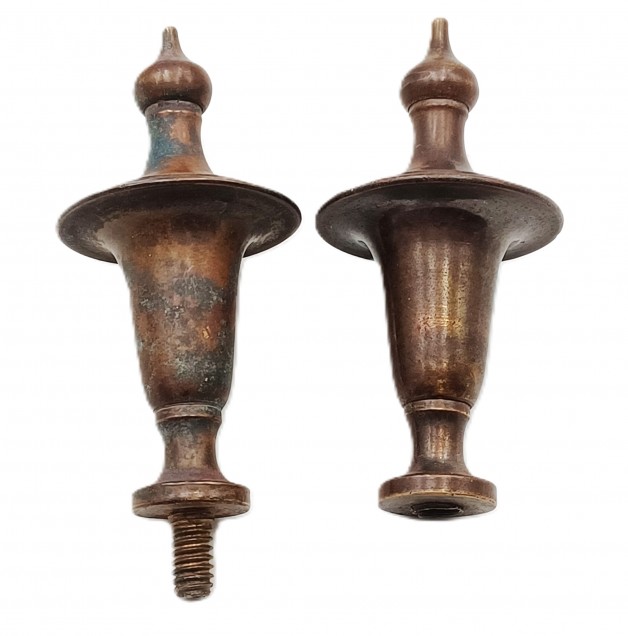 Vintage Longcase GrandFather Clock Finials Bronze