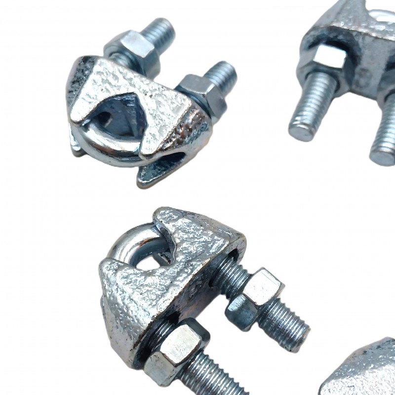 Heavy Duty Wire Rope Clamp Cable Grip Steel Metal Wire U Bolts Fixing 