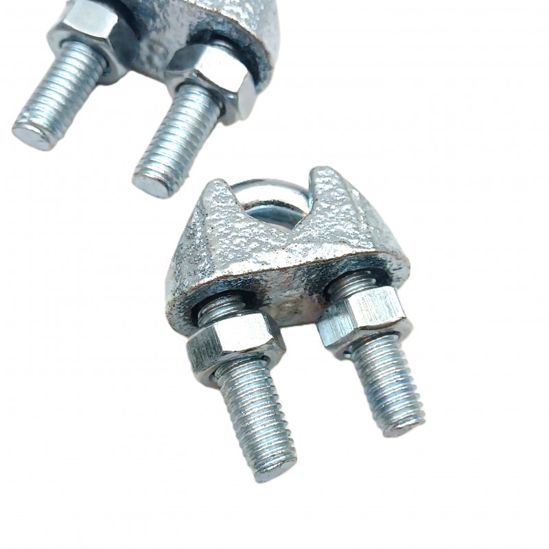 Heavy Duty Wire Rope Clamp Cable Grip Steel Metal Wire U Bolts Fixing 