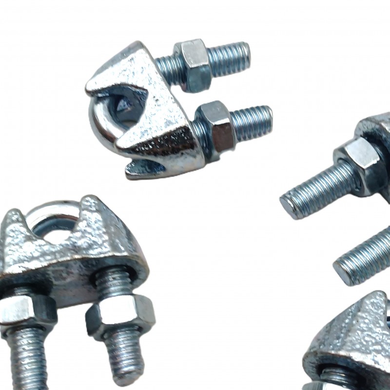 Heavy Duty Wire Rope Clamp Cable Grip Steel Metal Wire U Bolts Fixing 