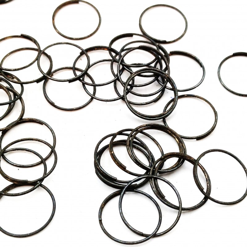 Dark antique 15mm Split Rings Connectors Pack Of 100 Rings 