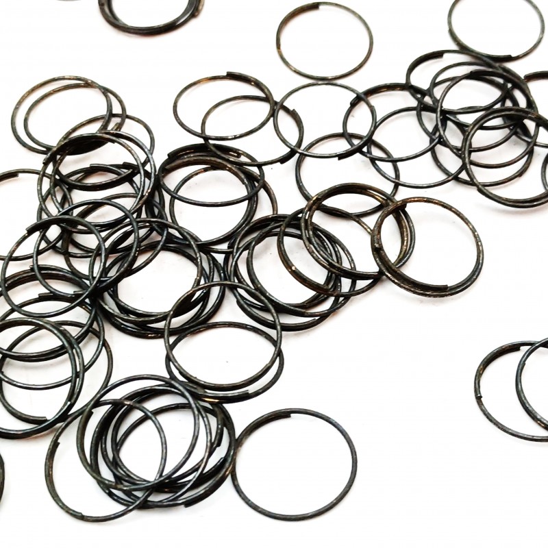 Dark antique 15mm Split Rings Connectors Pack Of 100 Rings 