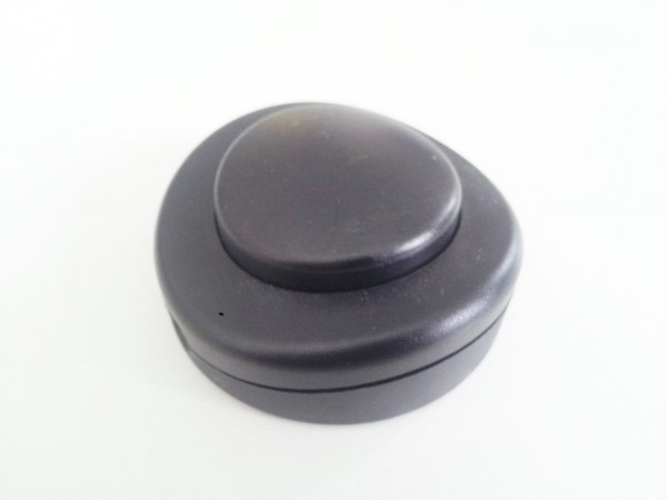 Round inline floor lamp switch 2 or 3 core in BLACK