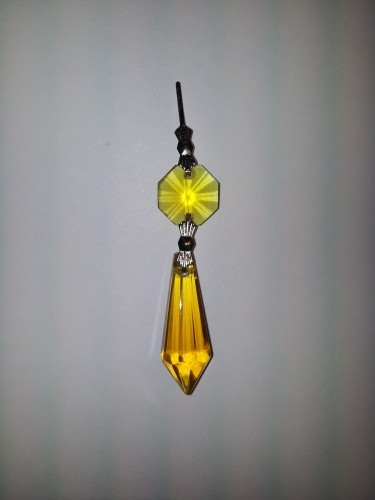 Amber Glass Drop and Button