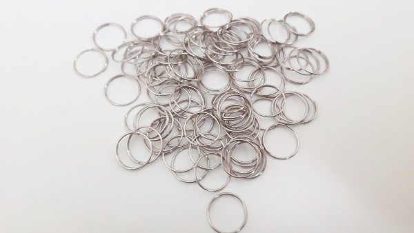 Silver Coloured 10mm Split Rings Connectors Pack Of 100 Rings