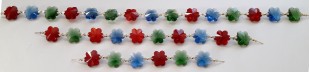 Christmas Crystal Flower Button  Garlands