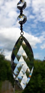 Crystal SunCatcher Hanging Twisted Crystal Pendant With Swarovski Buttons