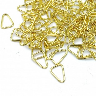 Tiny Brass Triangle Clips Craft Connectors 5mm x 8mm 100 Clips