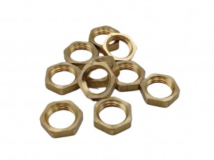 Brass M10 hex nuts 1mm fine pitch
