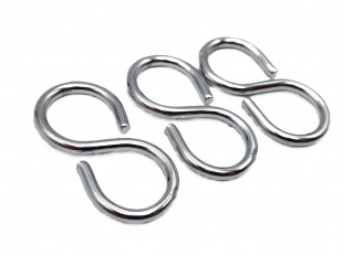 Solid brass s hooks in chrome
