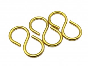 Solid brass s hooks in brass