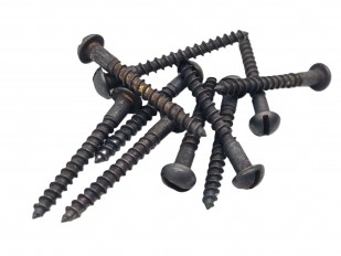 Wood screws brass dark bronze No 6 flat head 
