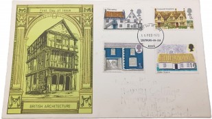 First Day Cover 1970 British Architecture Cottages 