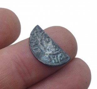 Richard the first Silver cut half Penny of London 