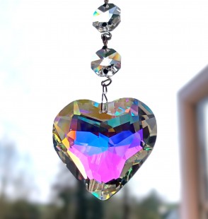 Sun Catcher crystal heart 