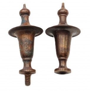 Vintage Longcase GrandFather Clock Finials Bronze