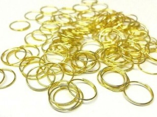 Gold Coloured 10mm Split Rings Connectors Pack Of 100 Rings