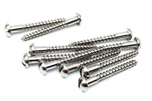 Wood Screws chrome No 6 Flat Head   