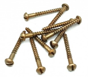 Wood Screws Brass Aged Brass No 6 Flat Head  