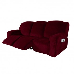 3 Seater Recliner Sofa Stretch Covers Crimson